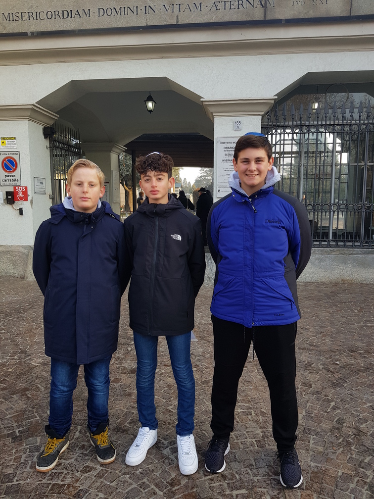 Mattia, Nathan e Ben studenti della Scuola Ebraica di Torino