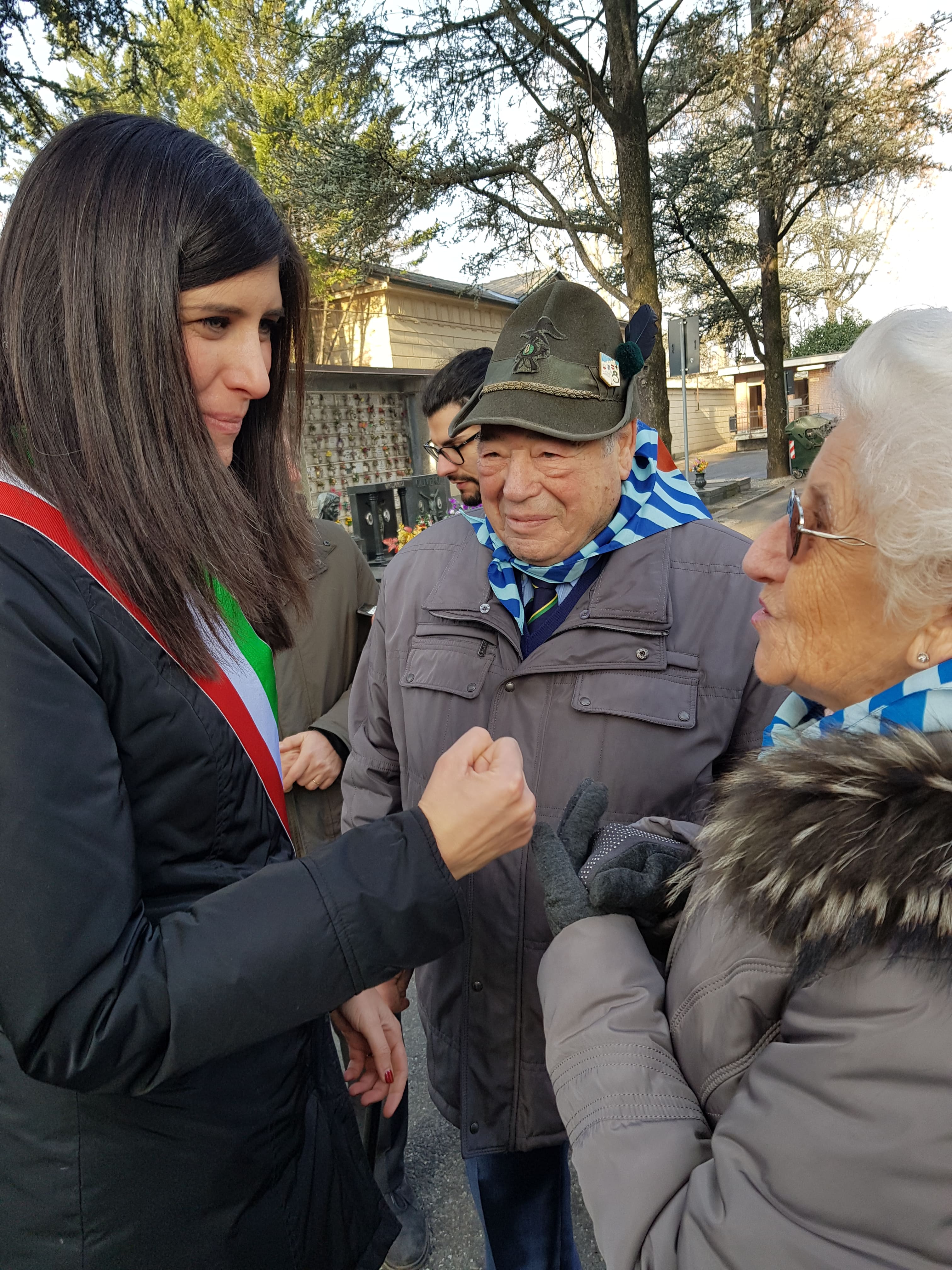Oreste Mario Rovaretto e a moglie Carla Riva con la Sindaca