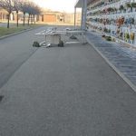 Parco scale rovesciate dal vento